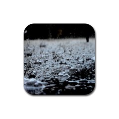  Rain Drops Water Liquid  Rubber Coaster (square) by artworkshop