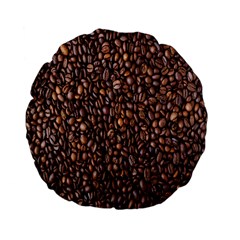 Coffee Beans Food Texture Standard 15  Premium Flano Round Cushions by artworkshop