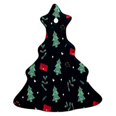 Christmas Pattern Design Christmas Tree Ornament (two Sides) by artworkshop