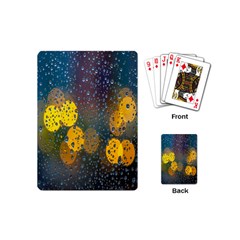Bokeh Raindrops Window  Playing Cards Single Design (mini) by artworkshop