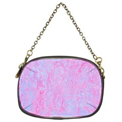  Texture Pink Light Blue Chain Purse (one Side) by artworkshop