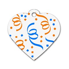 Confetti Dog Tag Heart (one Side) by nateshop