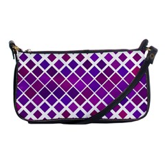 Pattern-box Purple White Shoulder Clutch Bag by nateshop