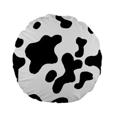 Cow Pattern Standard 15  Premium Flano Round Cushions by BangZart