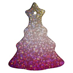 Glitter Particles Pattern Abstract Christmas Tree Ornament (two Sides) by Amaryn4rt