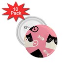 Cat Pattern Backgroundpet 1.75  Buttons (10 pack)