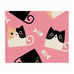 Cat Pattern Backgroundpet Small Glasses Cloth
