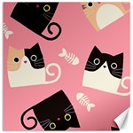 Cat Pattern Backgroundpet Canvas 12  x 12 