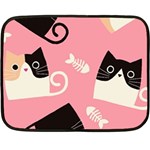Cat Pattern Backgroundpet Fleece Blanket (Mini)