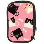 Cat Pattern Backgroundpet Compact Camera Leather Case