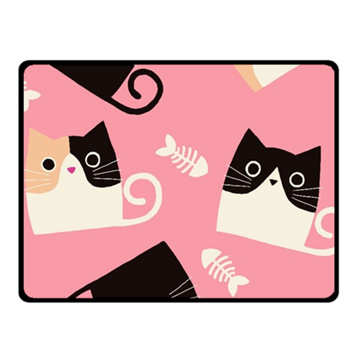 Cat Pattern Backgroundpet Double Sided Fleece Blanket (Small) 