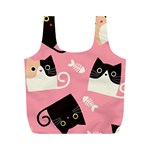 Cat Pattern Backgroundpet Full Print Recycle Bag (M)