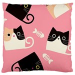 Cat Pattern Backgroundpet Standard Flano Cushion Case (One Side)