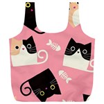 Cat Pattern Backgroundpet Full Print Recycle Bag (XXL)