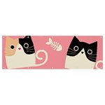 Cat Pattern Backgroundpet Banner and Sign 12  x 4 