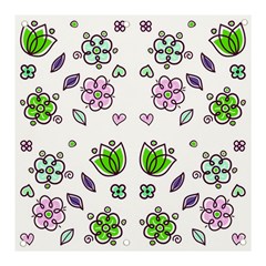 Floral Art Design Pattern Drawing Banner And Sign 3  X 3  by Amaryn4rt