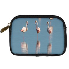 Flamingo Birds Plumage Sea Water Digital Camera Leather Case by artworkshop