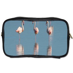Flamingo Birds Plumage Sea Water Toiletries Bag (one Side) by artworkshop