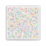 Flowery Floral Abstract Decorative Ornamental Memory Card Reader (Square)