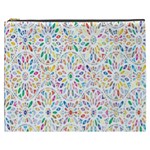 Flowery Floral Abstract Decorative Ornamental Cosmetic Bag (XXXL)