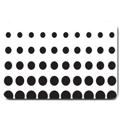 Halftone Pattern Dot Modern Retro Texture Circle Large Doormat  by artworkshop
