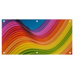  Rainbow Pattern Lines Banner And Sign 4  X 2  by artworkshop