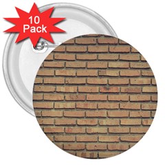 Bricks Wall Red  3  Buttons (10 Pack)  by artworkshop