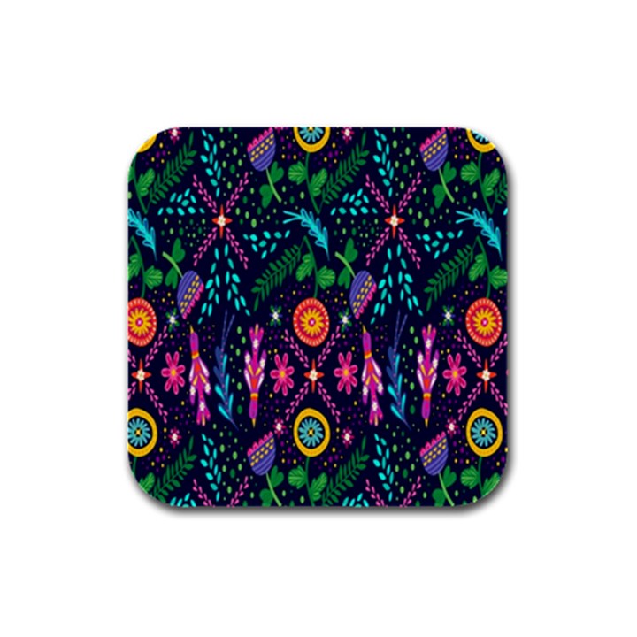 Pattern Nature Design  Rubber Square Coaster (4 pack)