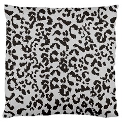 Grey And Black Jaguar Dots Large Cushion Case (one Side) by ConteMonfrey
