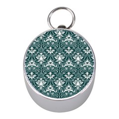 Green  Lace Decorative Ornament - Pattern 14th And 15th Century - Italy Vintage  Mini Silver Compasses by ConteMonfrey