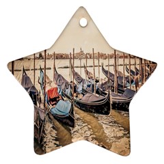 Black Several Boats - Colorful Italy  Star Ornament (two Sides) by ConteMonfrey
