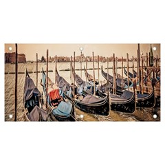 Black Several Boats - Colorful Italy  Banner And Sign 6  X 3  by ConteMonfrey