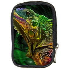 Chameleon Reptile Lizard Animal Compact Camera Leather Case by Wegoenart