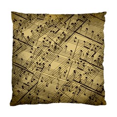 Vintage Background Music Nuts Sheet Music Standard Cushion Case (one Side) by Wegoenart