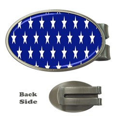 Banner-star Blue Money Clips (oval)  by nateshop