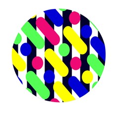 Illustration Geometric Form Circle Line Pattern Mini Round Pill Box (pack Of 3) by Wegoenart