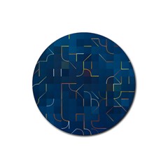 Abstract Art Artistic Celebration Rubber Round Coaster (4 Pack) by Wegoenart
