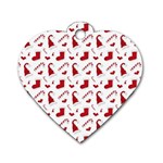Christmas Template Advent Cap Dog Tag Heart (Two Sides)