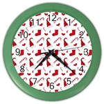 Christmas Template Advent Cap Color Wall Clock