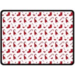 Christmas Template Advent Cap Double Sided Fleece Blanket (Large) 