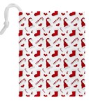 Christmas Template Advent Cap Drawstring Pouch (4XL) Back