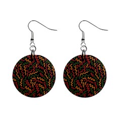 African Abstract  Mini Button Earrings by ConteMonfrey