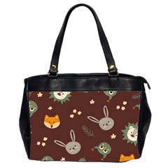 Rabbits, Owls And Cute Little Porcupines  Oversize Office Handbag (2 Sides) by ConteMonfrey