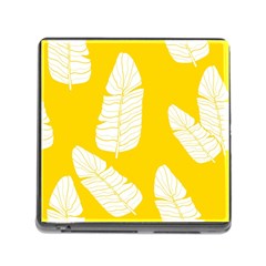 Yellow Banana Leaves Memory Card Reader (square 5 Slot) by ConteMonfrey
