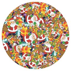 Background Christmas Santa Claus Round Trivet by danenraven