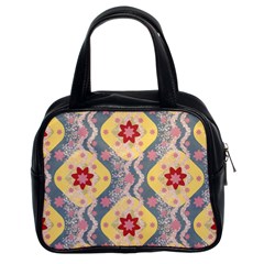 Background Flower Abstract Pattern Classic Handbag (two Sides) by danenraven