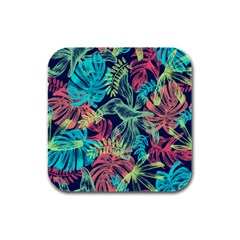 Sheets Tropical Picture Plant Pattern Rubber Square Coaster (4 Pack)