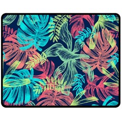 Sheets Tropical Picture Plant Pattern Fleece Blanket (medium)  by Ravend
