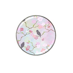 Bird Blossom Seamless Pattern Hat Clip Ball Marker by Ravend