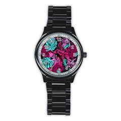 Illustration Sheets Drawing Reason Pattern Stainless Steel Round Watch